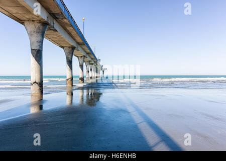 New Brighton Pier à Christchurch, Nouvelle-Zélande Banque D'Images