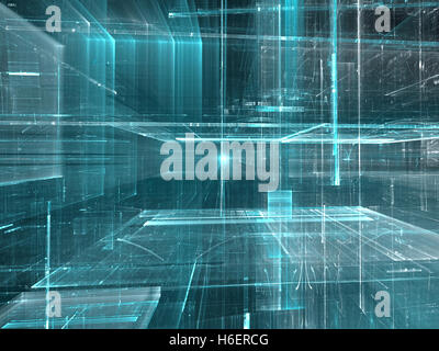 Verre abstrait street - image générée numériquement Banque D'Images