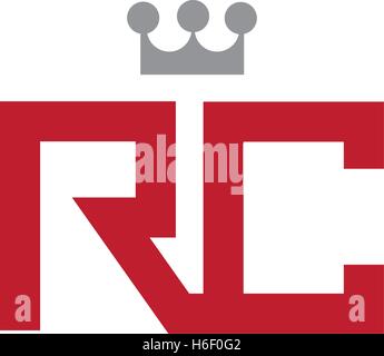 Logo RC Concept Design Illustration de Vecteur