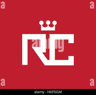 Logo RC Concept Design Illustration de Vecteur
