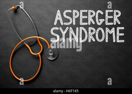 Le Syndrome d'Asperger Concept sur tableau. 3D Illustration. Banque D'Images