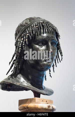 Naples. L'Italie. Portrait buste de Ptolémée Apion, Museo Archeologico Nazionale di Napoli. Musée National Archéologique de Naples. Banque D'Images