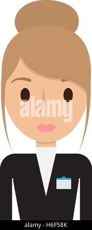 Réceptionniste hôtel design illustration vectorielle avatar travailleur Illustration de Vecteur
