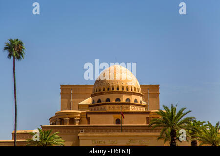 Vue sur le Théâtre Royal de Marrakech au Maroc Banque D'Images