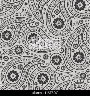 Paisley transparente arrière-plan. Modèle élégant Hand Drawn vector Illustration de Vecteur