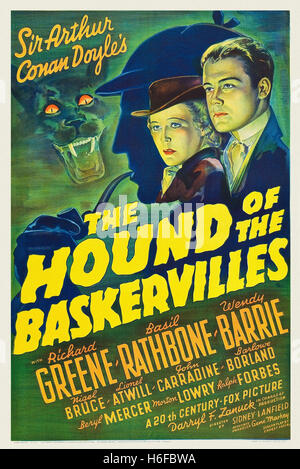 Hound of the Baskervilles, The (1939) - Movie Poster - Banque D'Images