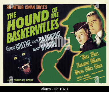 Hound of the Baskervilles, The (1939) - Movie Poster - Banque D'Images