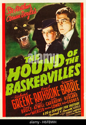 Hound of the Baskervilles, The (1939) - Movie Poster - Banque D'Images