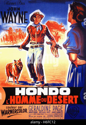 Hondo - Affiche de film français - Banque D'Images