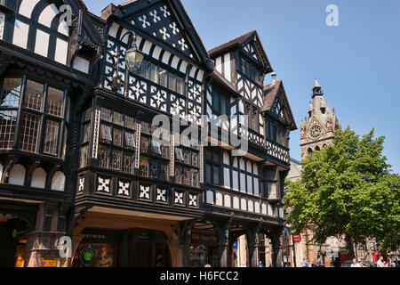 Centre-ville de Chester, Cheshire, Royaume-Uni Banque D'Images