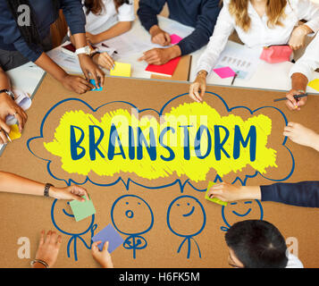 Travail d'affaires Brainstorm Concept Discussion Banque D'Images