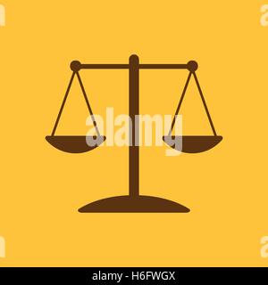 L'icône de la balance. Symbole peseuse. Télévision Vector illustration Illustration de Vecteur