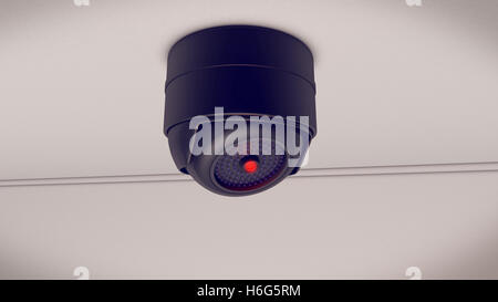 Le rendu 3D de caméra de sécurité CCTV, sur l'emplacement Banque D'Images