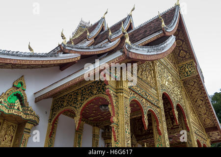 Temple, Haw Pha Bang, alias Ho Pha Bang, Chapelle royale ou Palais, Luang Prabang, Laos Banque D'Images