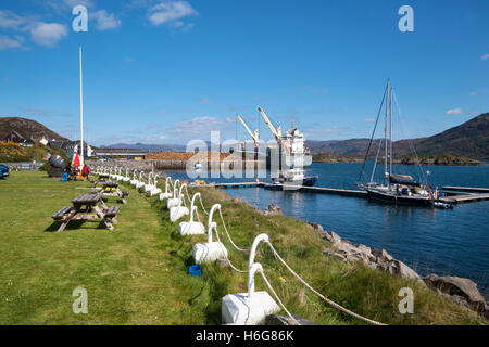 Pier, Kyle of Lochalsh, région des Highlands, en Écosse, en novembre Banque D'Images