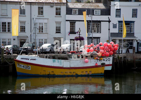 Port de Weymouth et bateaux, Weymouth, Dorset Banque D'Images