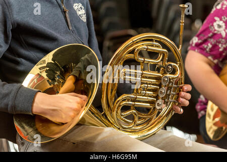 Close-up détails des instruments de musique en cours de lecture. Banque D'Images