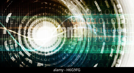 Technologie futuriste portail avec les technologies de rupture numérique Banque D'Images