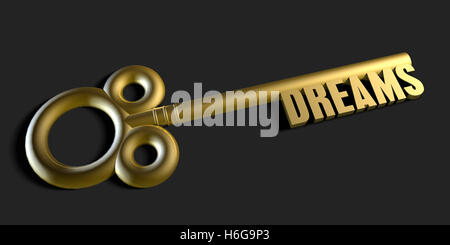 Clé de vos rêves comme un concept Banque D'Images