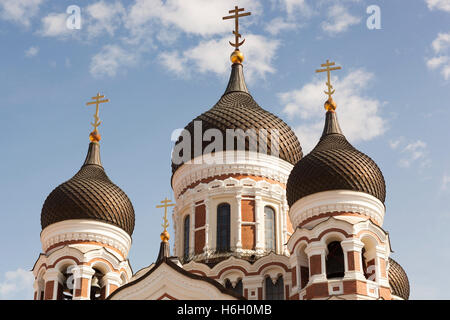 Cathédrale orthodoxe de Alexander Nevsky, Toompea, Vieille Ville, Tallinn, Estonie Banque D'Images