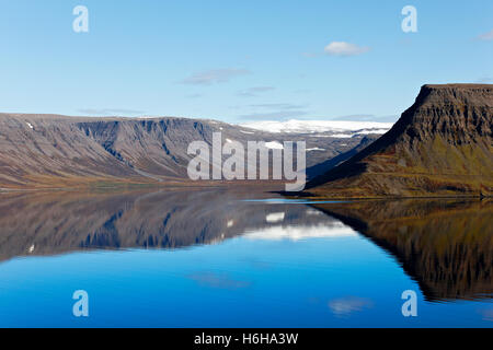 Arnarfjord, paysage, l'Islande Westfjords, Atlantique Nord, Europe Banque D'Images