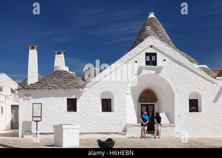 Trullo Sovrano, district Aia Piccola, Alberobello, Valle d&# 39;Itria, Bari, Pouilles, Italie province Banque D'Images