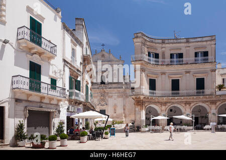 Piazza Maria Immacolata, Basilica di San Martino, Martina Franca, Valle d&# 39;Itria, province de Tarente, Pouilles, Italie Banque D'Images