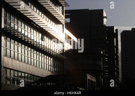 Glasgow Caledonian University au coucher du soleil Banque D'Images