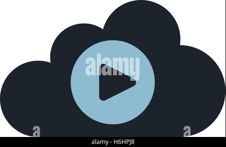 L'informatique en nuage et de divertissement Concept Design Illustration de Vecteur