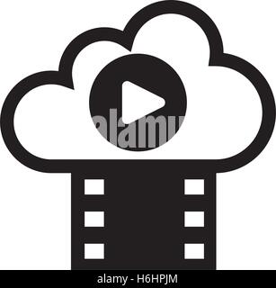 L'informatique en nuage et de divertissement Concept Design Illustration de Vecteur