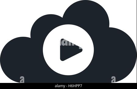 L'informatique en nuage et de divertissement Concept Design Illustration de Vecteur