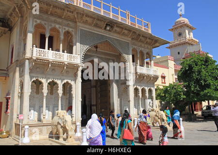 Rajendra Pol, City Palace, Jaipur, Rajasthan, Inde, sous-continent indien, en Asie du Sud Banque D'Images