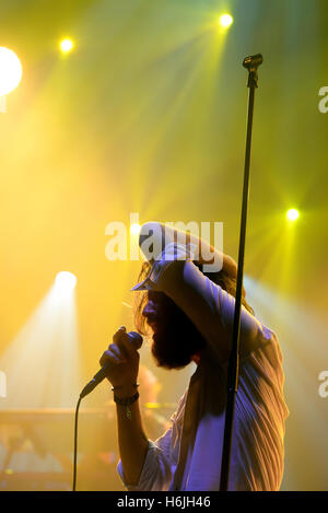 Barcelone - 4 JUIL : Le Père John Misty (band) en concert au Festival de Vida le 4 juillet 2015 à Barcelone, Espagne. Banque D'Images