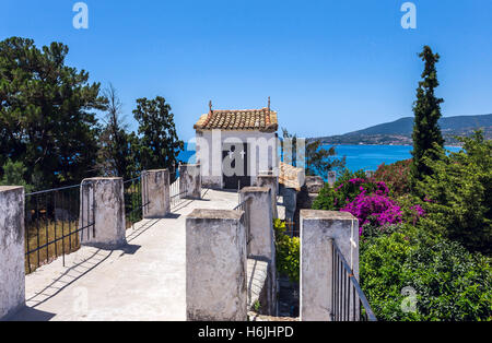 Monastère d'Agios Ioannis à l'intérieur de la forteresse de Koroni Banque D'Images