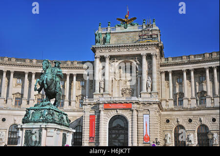 Vienne, Autriche - 6 juin : Façade de la Hofburg, l'Autriche le 6 juin 2016. Vienne est une capitale et plus grande ville d'Autriche. Banque D'Images