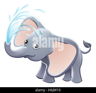 Un jeu mignon animal éléphant personnage mascot Banque D'Images