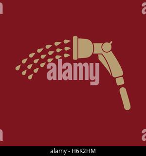 Le pistolet icône. L'irrigation et d'arrosage symbole. Télévision Vector illustration Illustration de Vecteur