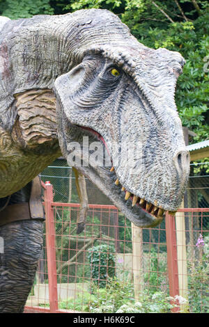 Dinosaure T Rex en captivité Banque D'Images