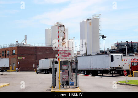 New York, USA. 09Th Aug 2016. Die Milchfirma «Elmhurst Dairy' am 09.08.2016 in New York (États-Unis). Die letzte Milchfabrik à New York hat nun geschlossen. Foto : Christina Horsten/dpa (zu dpa '"Der Verbrauch ist im Keller" : Nouveaux Yorks letzte Milchfabrik schließt' vom 31.10.2016) /afp/Alamy Live News Banque D'Images