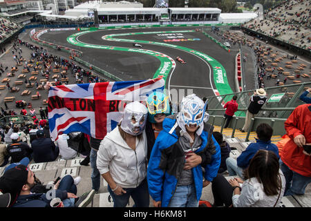 La ville de Mexico, Mexique. 28 Oct, 2016. Sport Automobile : Championnat du Monde de Formule 1 de la FIA 2016, Grand Prix du Mexique, Fans © dpa/Alamy Live News Banque D'Images
