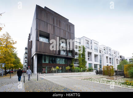 Appartement moderne de bâtiments à Marthashof embourgeoisés dans Prenzlauer Berg à Berlin, Allemagne Banque D'Images