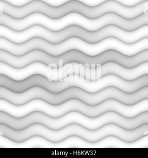 Seamless Raster Gradient subtil gris motif de lignes ondulées horizontales Banque D'Images