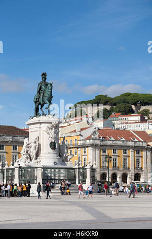 Praca do Comercio aka Terreiro do Paco (Cour du Palais Place du Commerce aka), Lisbonne, Portugal Banque D'Images
