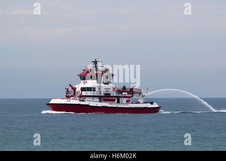 Bateau-feu à l'Air 2016 Huntington Beach Banque D'Images