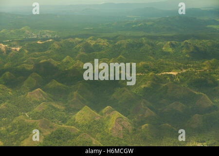 Quitinday vert colline collines de chocolat Legaspi, Philippines Banque D'Images