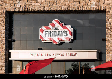 TGI Friday's restaurant. Banque D'Images