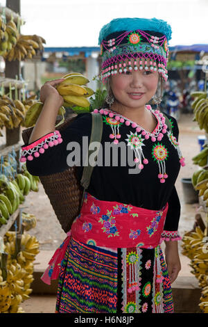 Hmongfrau au laos Banque D'Images