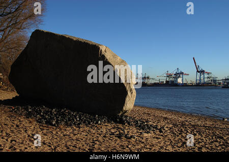 Alter schwede boulder elbstrand Hambourg Banque D'Images