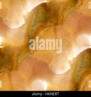 Motif de fond marron transparent. handmade aquarelle abstraite peint main art Banque D'Images
