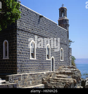 Église de la primauté, Saint Pierre, Tabgha, Israël Banque D'Images